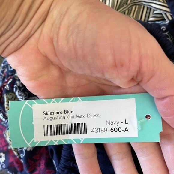 Stitch Fix Skies Are Blue Augustina Knit Tribal Halter Maxi Dress Size Large NWT - Picture 8 of 10